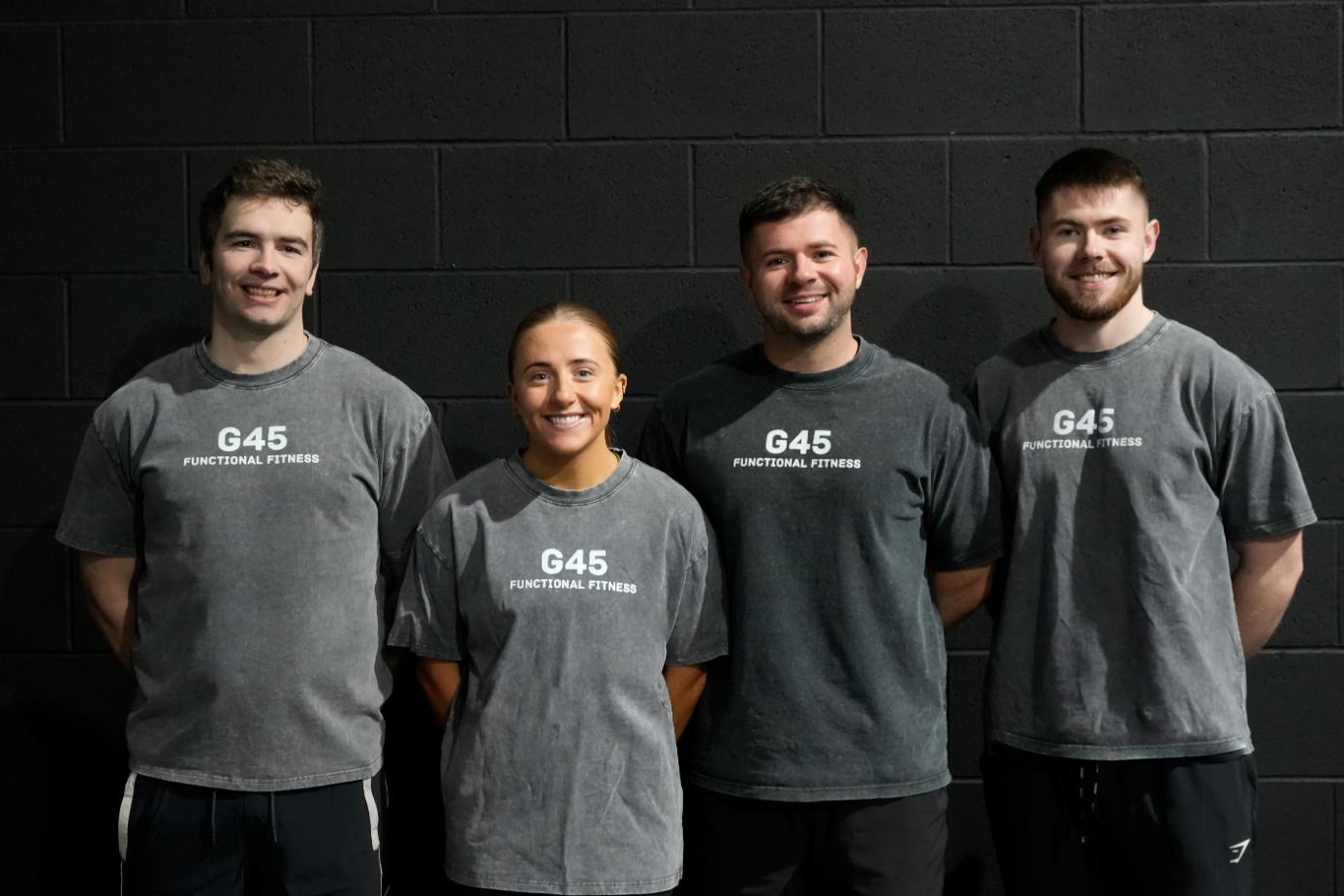 The G45 coaching team in their G45 Functional Fitness t-shirts
